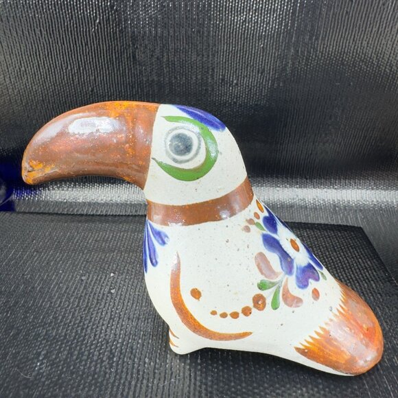 Hand Made Mexican Pottery Tonala Talavera Bird Toucan Hand Painted Figurine VTG - Picture 11 of 12